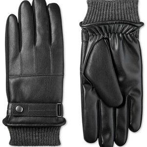 Isotoner Mens Faux Nappa Leather Smart Touch Glove